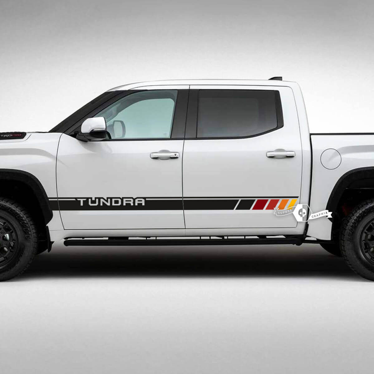 Paire Toyota Tundra TRD Rétro Vintage SunSet Portes Stripe kit Vinyle Autocollants Autocollants 4 Couleurs
