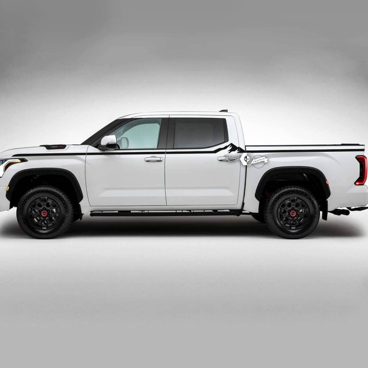 Paire Toyota Tundra TRD Rétro Vintage Accent Line Avant Fender Portes Lit Stripe kit Vinyle Autocollants Autocollants
