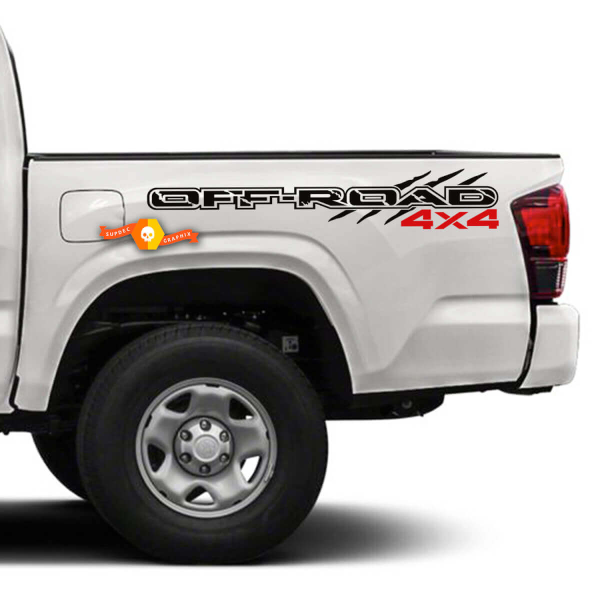 Paire d'autocollants de lit Tacoma Tundra TRD de Sport hors route, Style power truck, 2 couleurs
