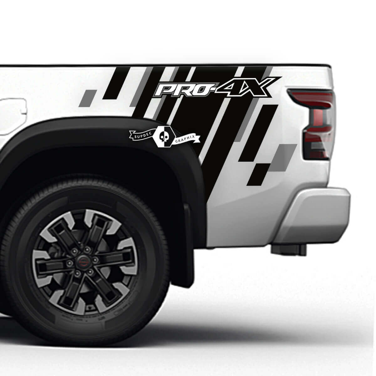 Kit d'autocollants vinyle bandes latérales PRO-4X pour Nissan Frontier