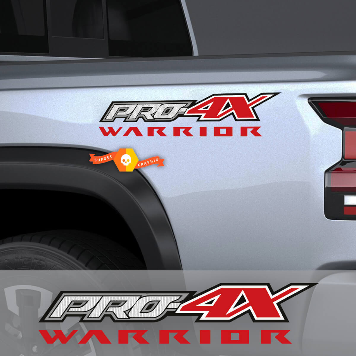 2X Nissan Frontier Pro-4X Warrior Pickup camion voiture vinyle des deux côtés autocollants graphiques
