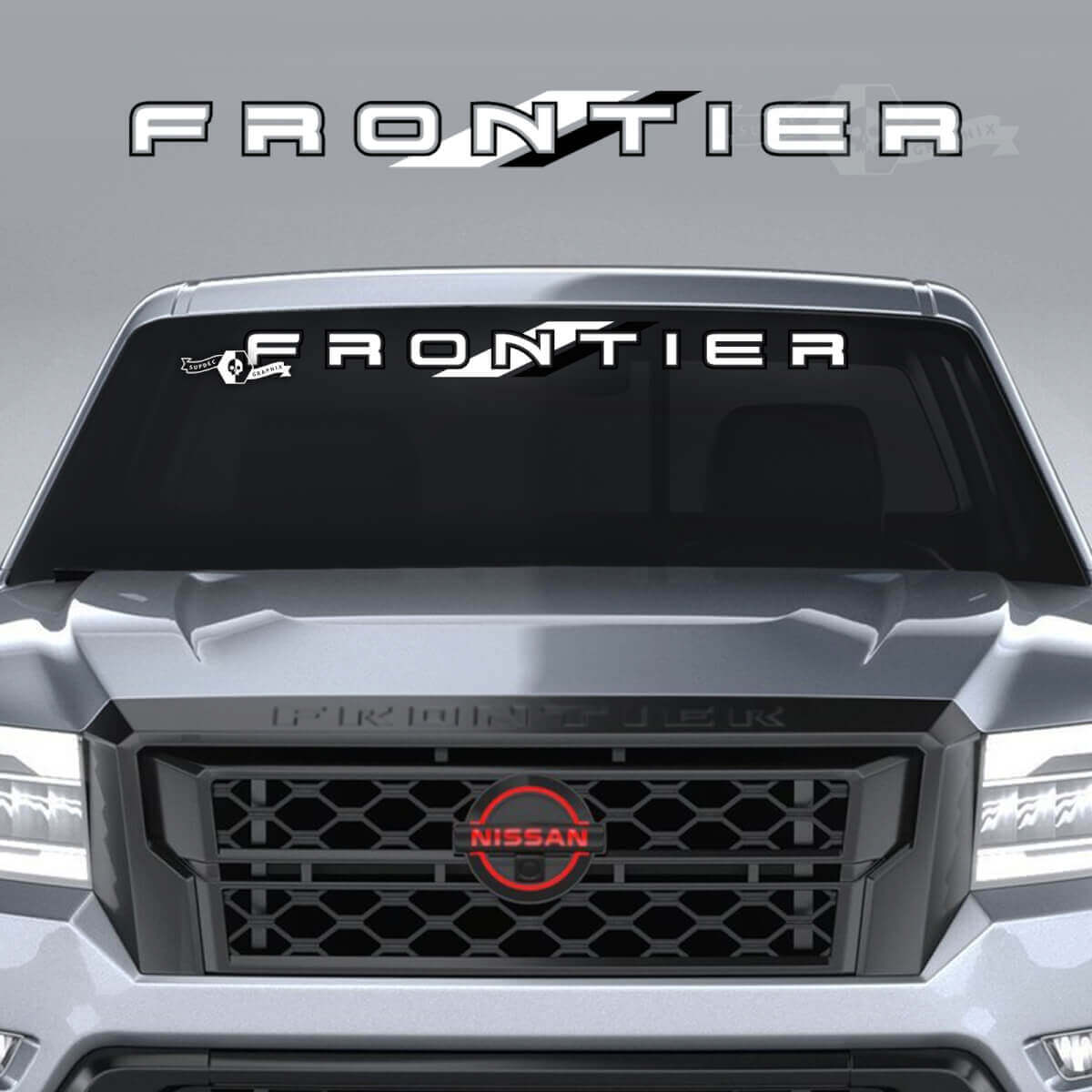 Lettrage de marque Autocollant en vinyle pour pare-brise Nissan Frontier Pro-4X