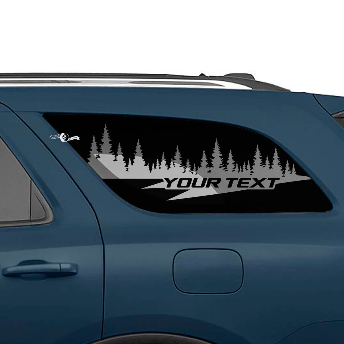 Autocollants en vinyle pour fenêtres latérales arrière Forêt de Pins pour Dodge Durango