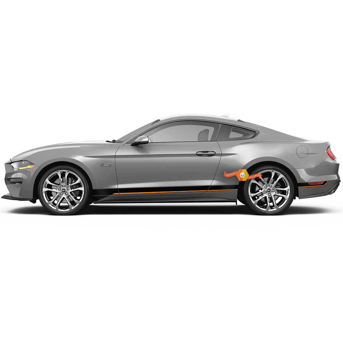 Autocollant Vinyle Latéral à Bandes d’Accent pour Musclecar Musclecarmodel 2018-2023