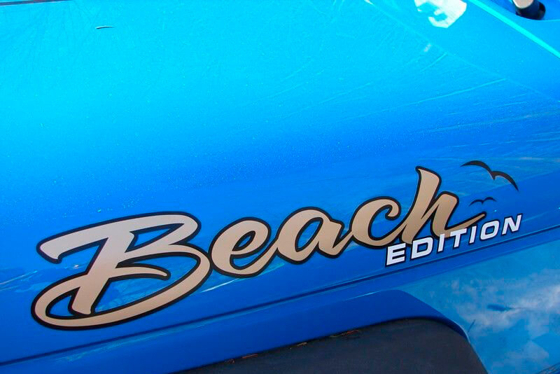 Ensemble de décalcomanies latérales en vinyle Beach Edition pour capot de voitures Jeep
