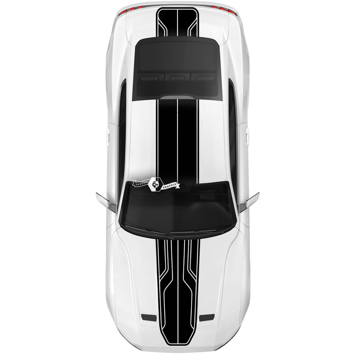 Ford Mustang Mach capot toit hayon autocollant vinyle autocollant Shelby Sport Racing garniture rayures
