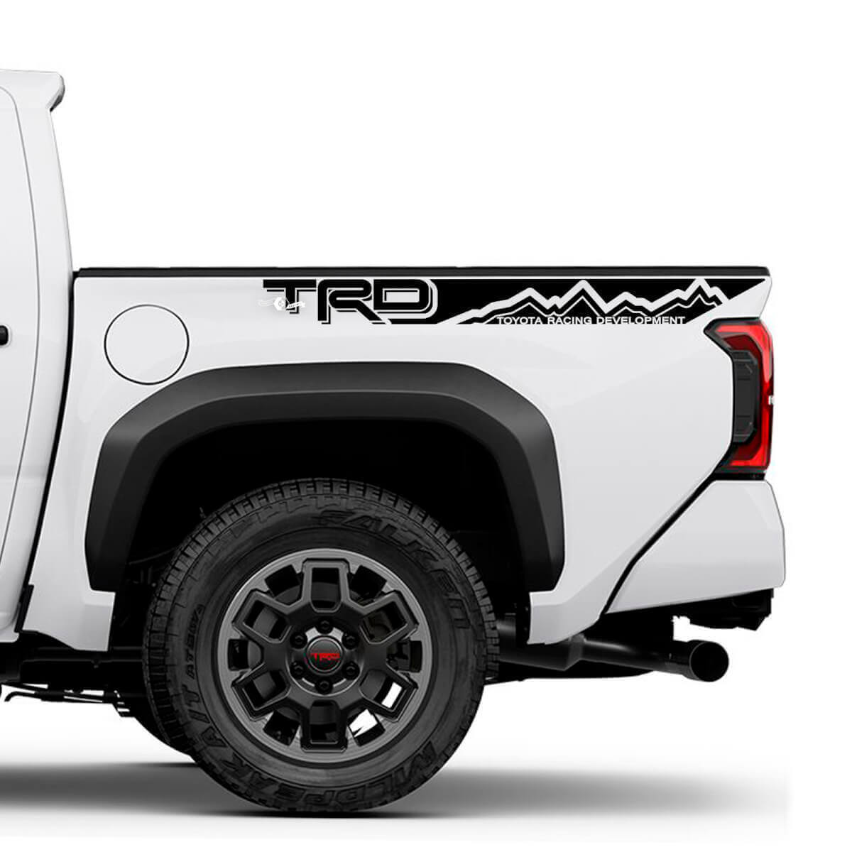 Kit de décalcomanies en vinyle style bandes latérales de benne montagne pour Toyota Tacoma