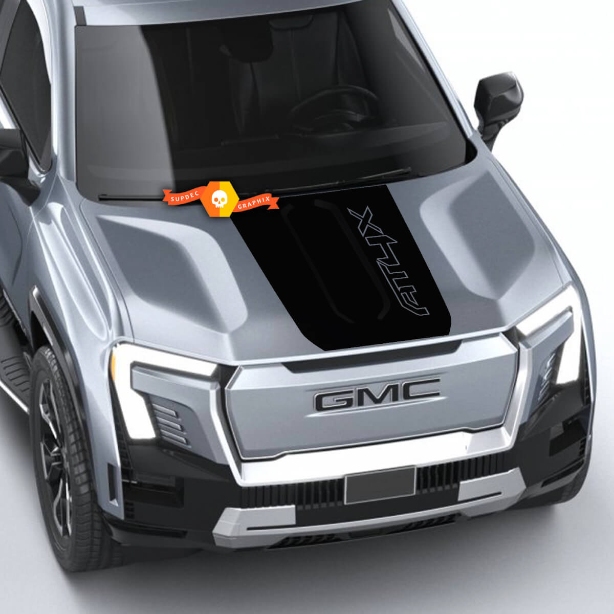 Autocollant vinyle style Blackout capot AT4X pour GMC Sierra 1500 AT4X