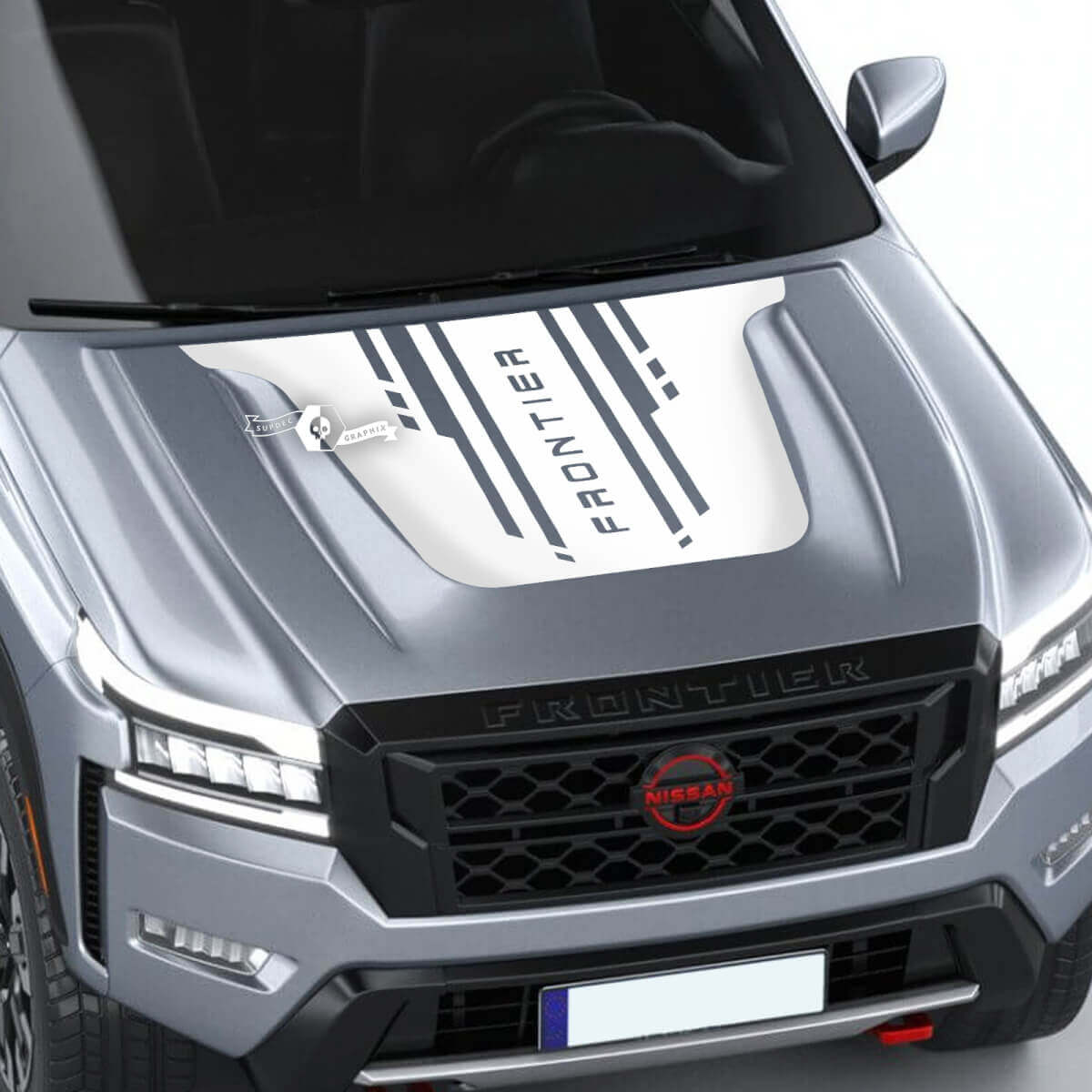 Autocollant en vinyle à capot style techno de marque pour Nissan Frontier