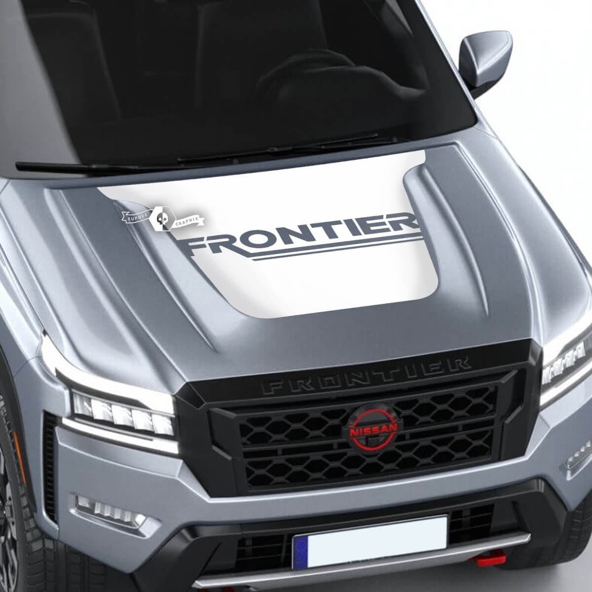 Nissan Frontier S SV Pro-4x Autocollant de capot en vinyle avec logo occultant
