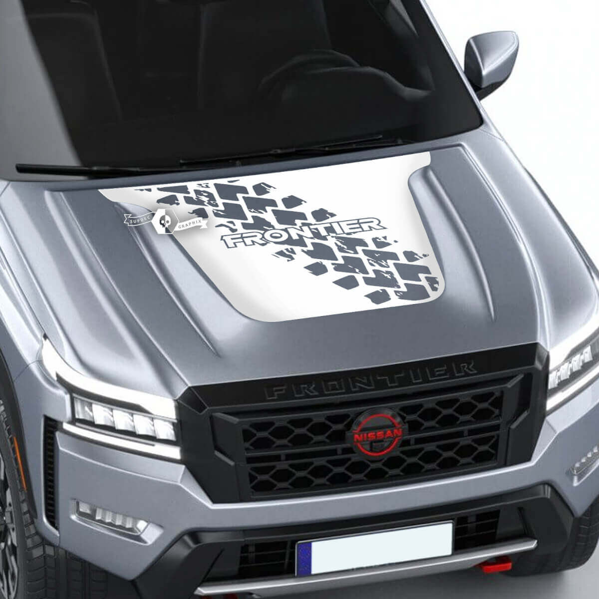 Nissan Frontier S SV Pro-4x Autocollant de capot en vinyle pour pneu tout-terrain - Autocollant graphique occultant
