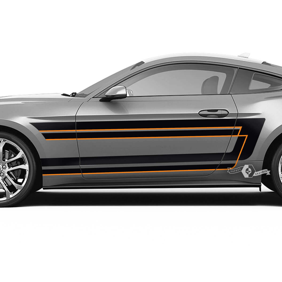 Autocollant Bande Latérale Porte et Aile Pour Musclecar Musclecarmodel Shelby GT500 GT350