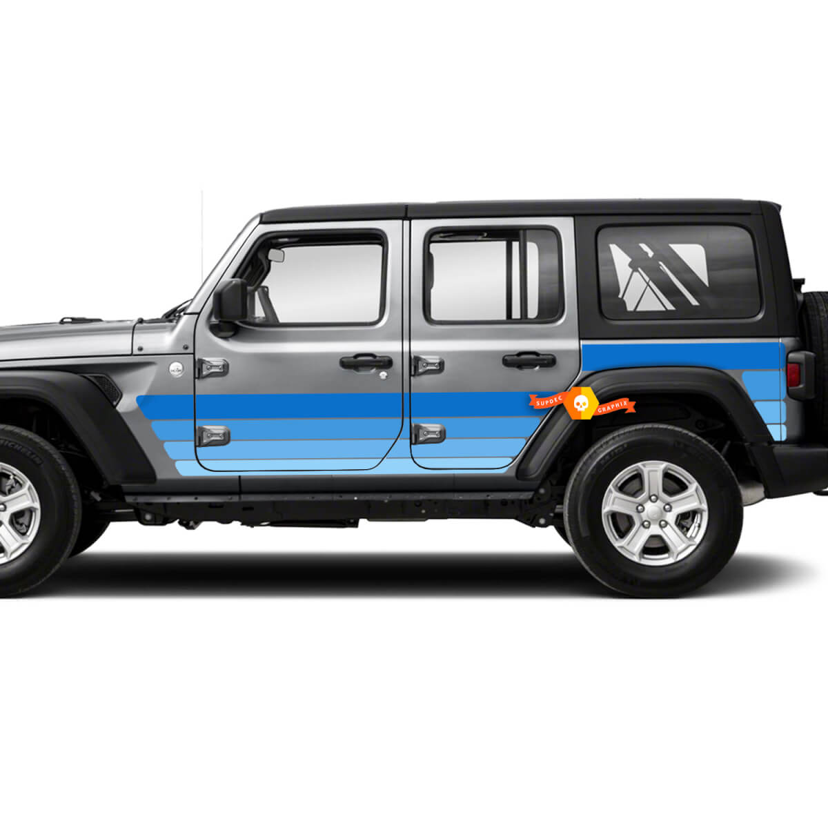 Jeep Wrangler JL portes lit rétro Vintage camionnette vinyle autocollants décalcomanies Kit graphique
