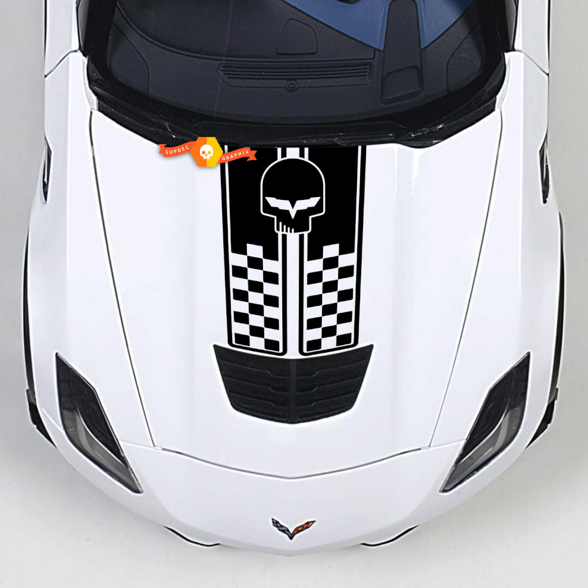 Chevrolet Corvette Racing Hood Autocollant Autocollant Rayures C7 Jake
