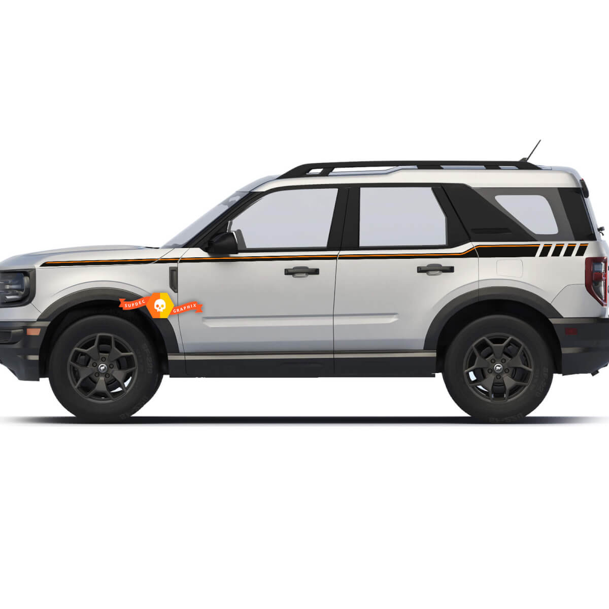 Ford Bronco Sport Première édition Autocollants à rayures latérales vers le haut
