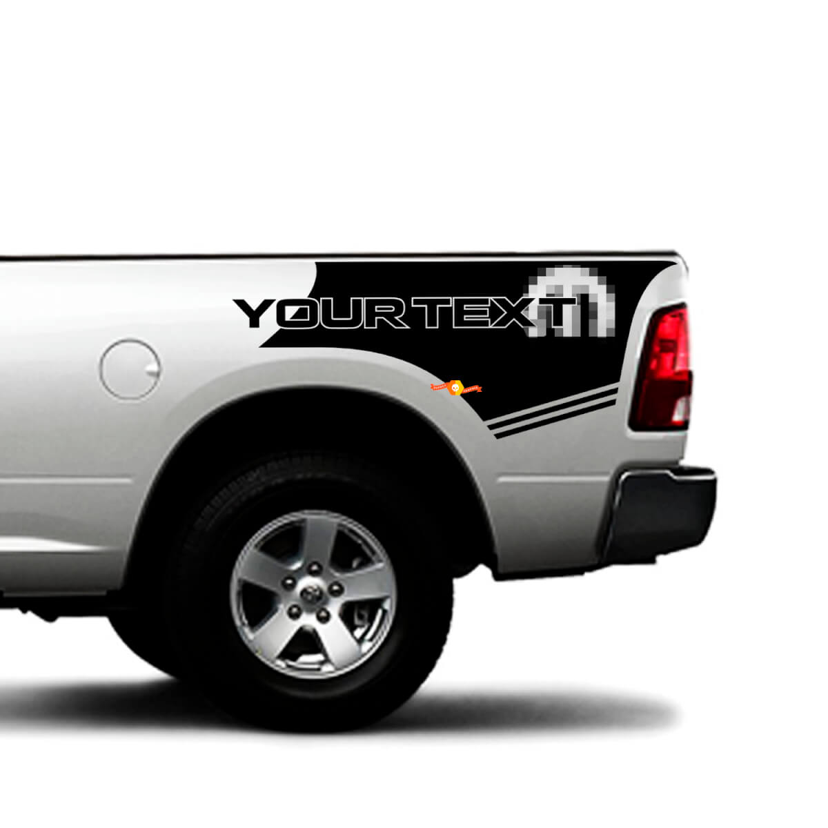 Kit de décalcomanie en vinyle personnalisé style Mopar pour l'entourage de lit Dodge Ram
