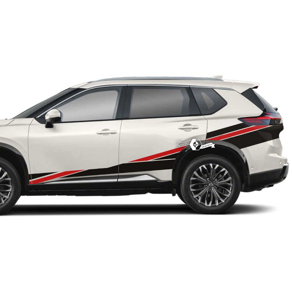 Autocollants en vinyle décoratifs pour portes latérales et ailes arrière pour Nissan Rogue
