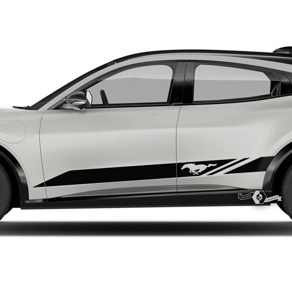 Autocollants de logo de bas de caisse bande latérale pour porte Musclecar Musclecarmodel Mach-E