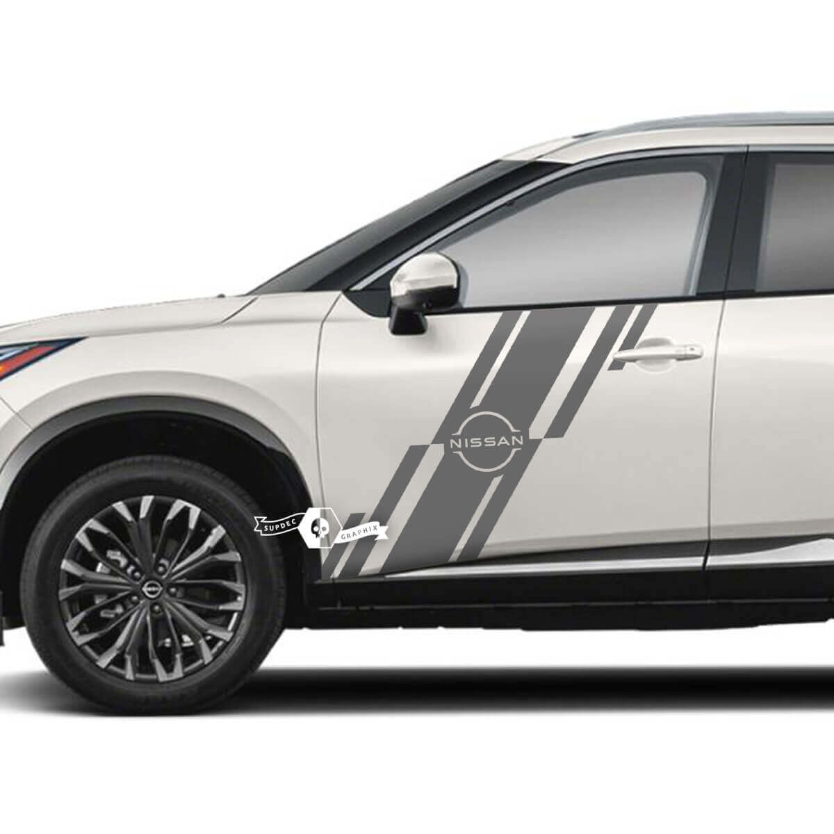 Paire d’autocollants de garde-boue arrière de porte latérale Nissan Rogue en vinyle graphique
