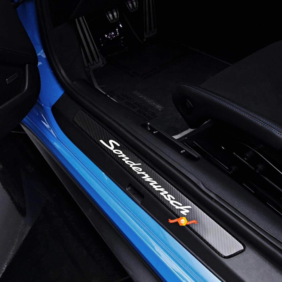 Autocollant vinyle de seuil de porte Sonderwunsch pour Porsche 911 GT3 RS (992)