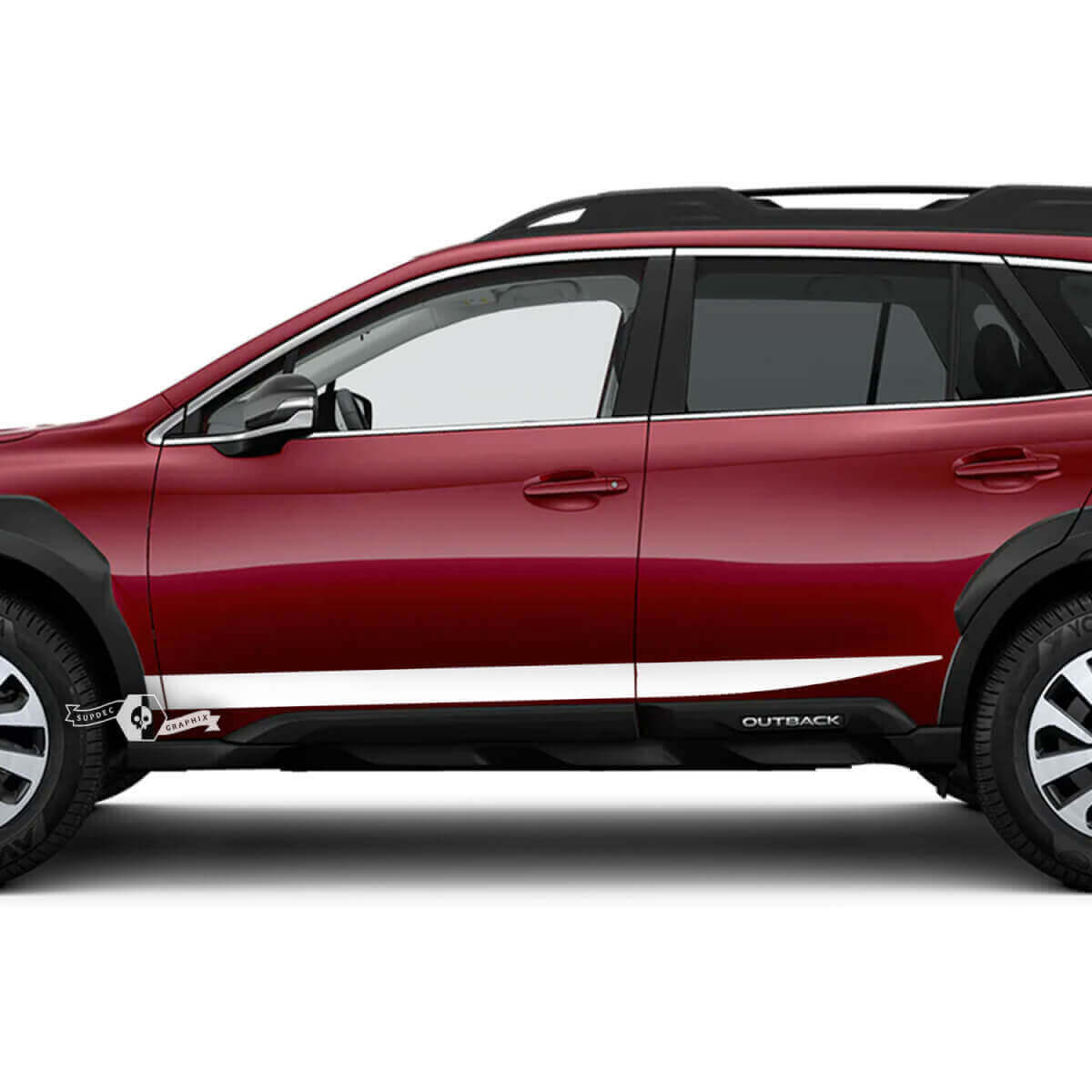Bandes d'Accent Aiguisées Autocollant Vinyle Latéral pour Suba Outback