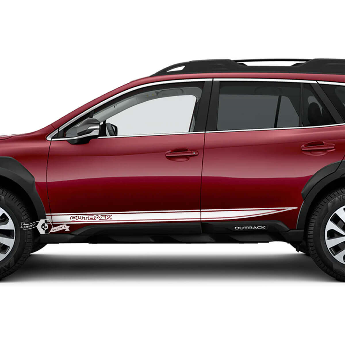 Décalcomanie graphique en vinyle pour panneau latéral, 2 pièces pour Subaru Outback
