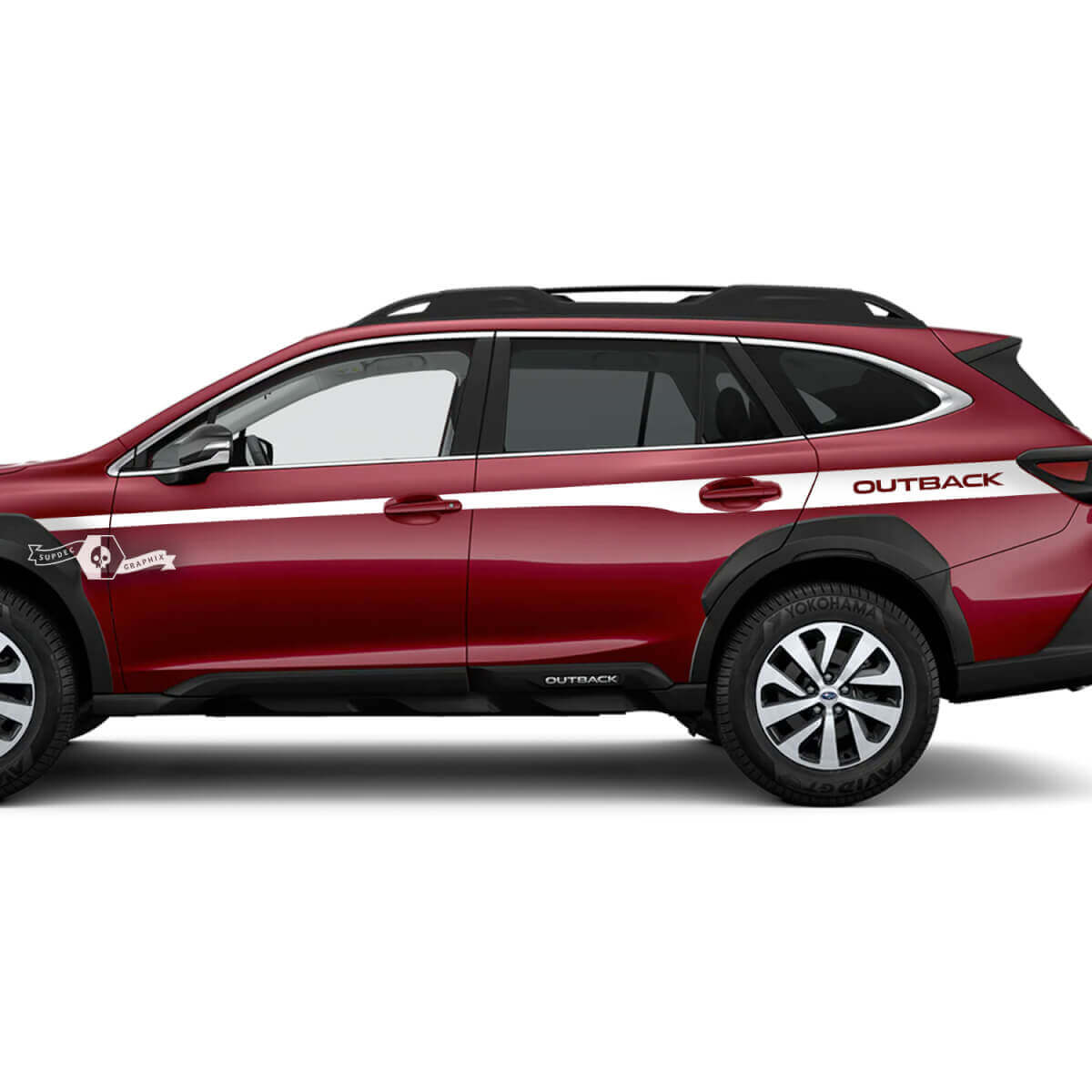 Suba Outback Side Accent Portes Vinyle Autocollant Décalcomanie graphique Suba
