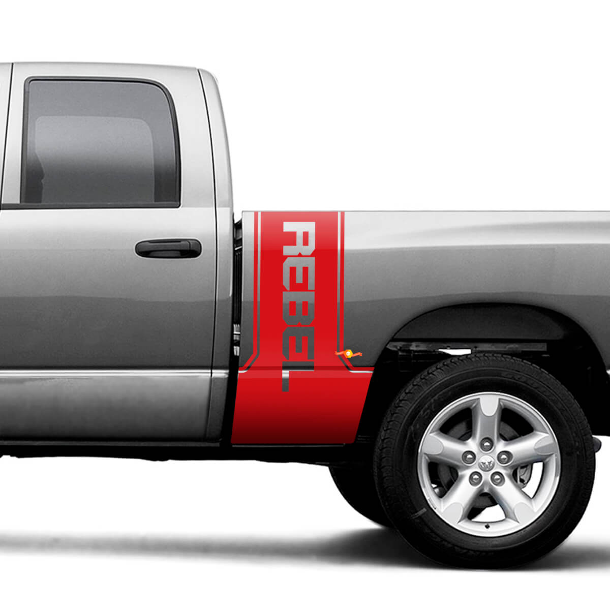 Autocollant Bande Graphique Lettrage Rebel Arrière Latéral Pour Dodge Ram Power Wagon