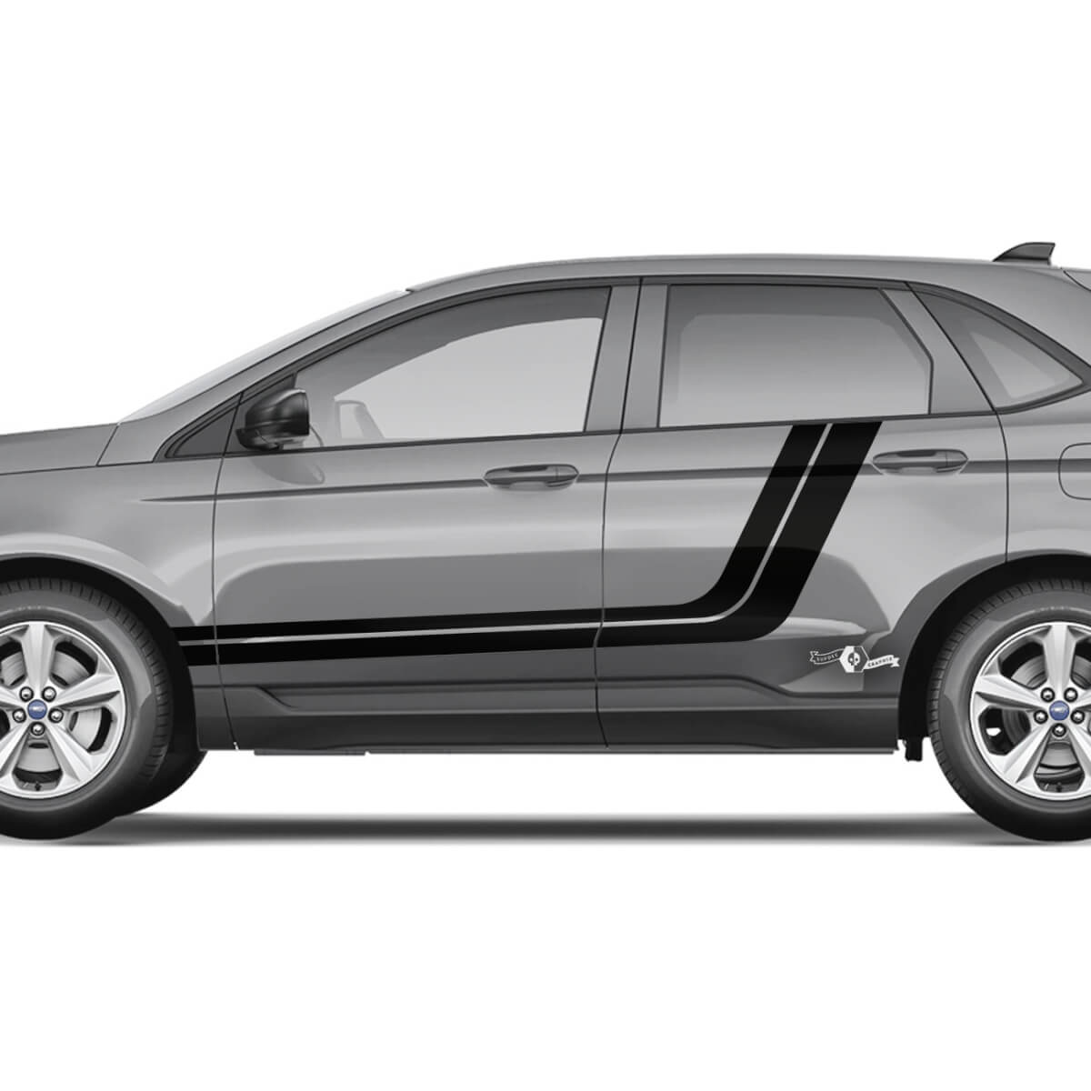 2x Côté Ford Edge Portes Vinyl Stripes corps décalcomanie vinyle graphique autocollant
