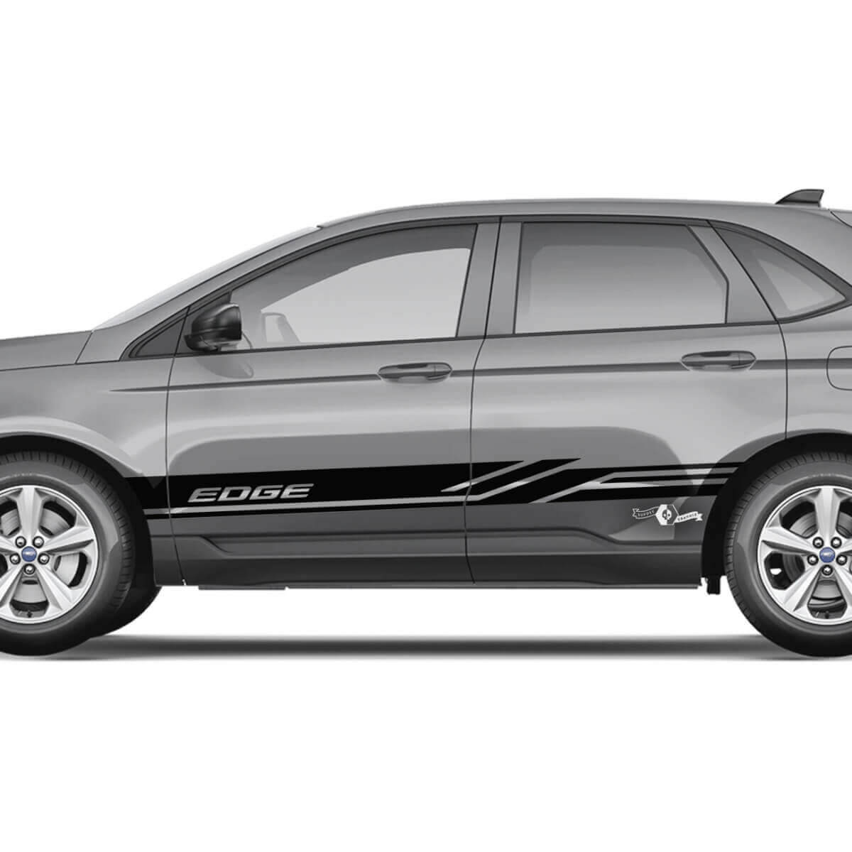 2x Côté Ford Edge Portes Vinyl Racing Stripes corps décalcomanie vinyle graphique autocollant
