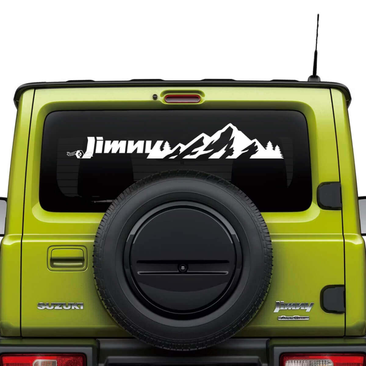 Décalcomanie Lettrage Montagnes Pour Vitre Arrière Suzuki JIMNY