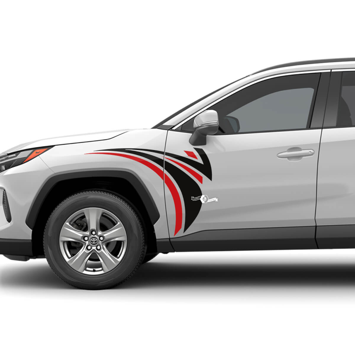 Kit d’autocollants graphiques tribaux avant latéraux pour autocollants en vinyle Toyota RAV4
