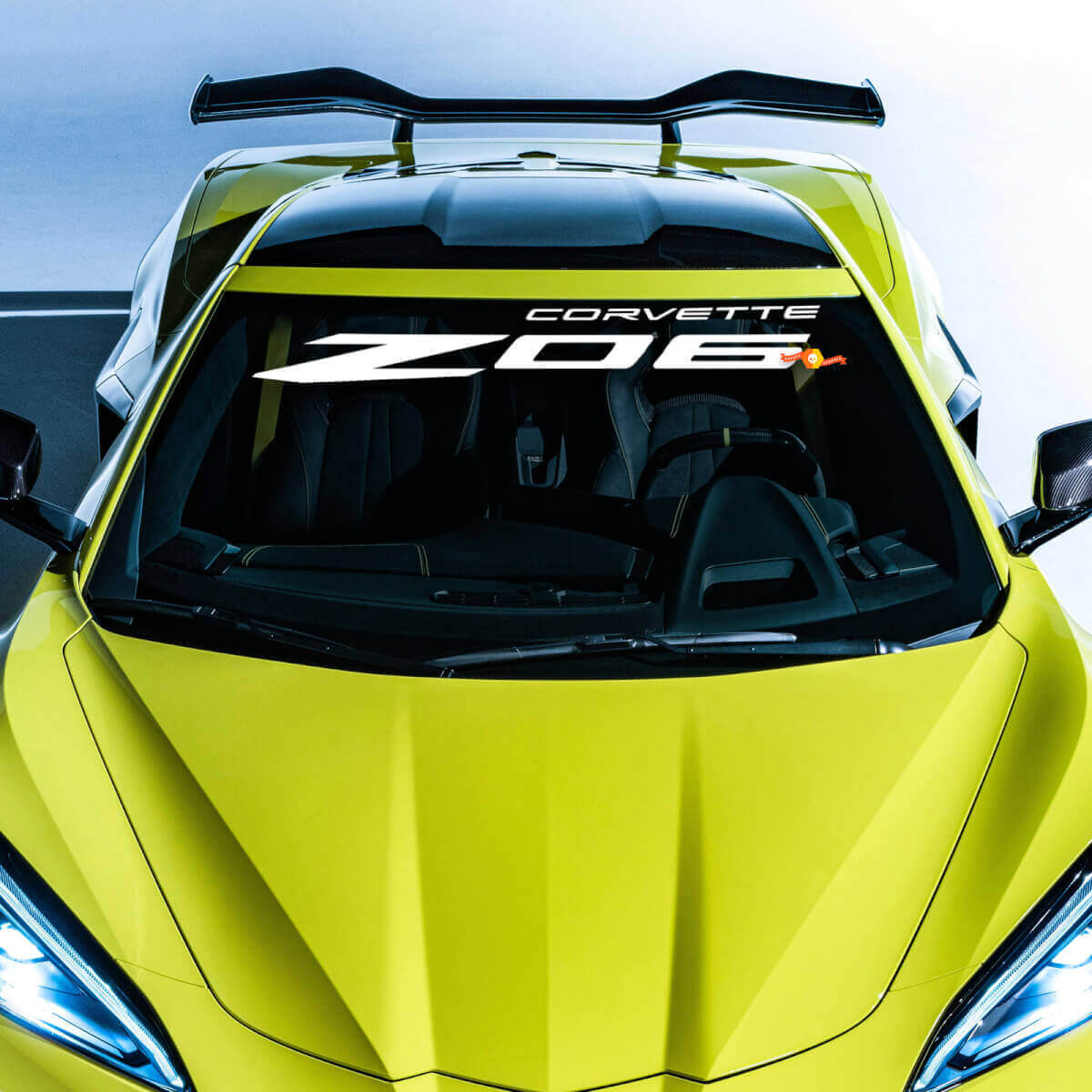 Autocollant en vinyle pour pare-brise Corvette Z06 pour Chevrolet Corvette C8
