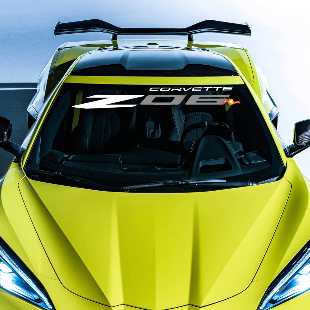 Chevrolet Chevy C8 Corvette Z06 Jake Skull Pare-brise Vinyl Decal Autocollant
