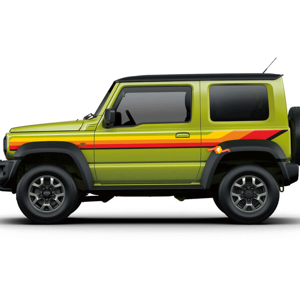 Suzuki JIMNY vintage Retro Stripes Portes autocollant autocollant graphique 5
