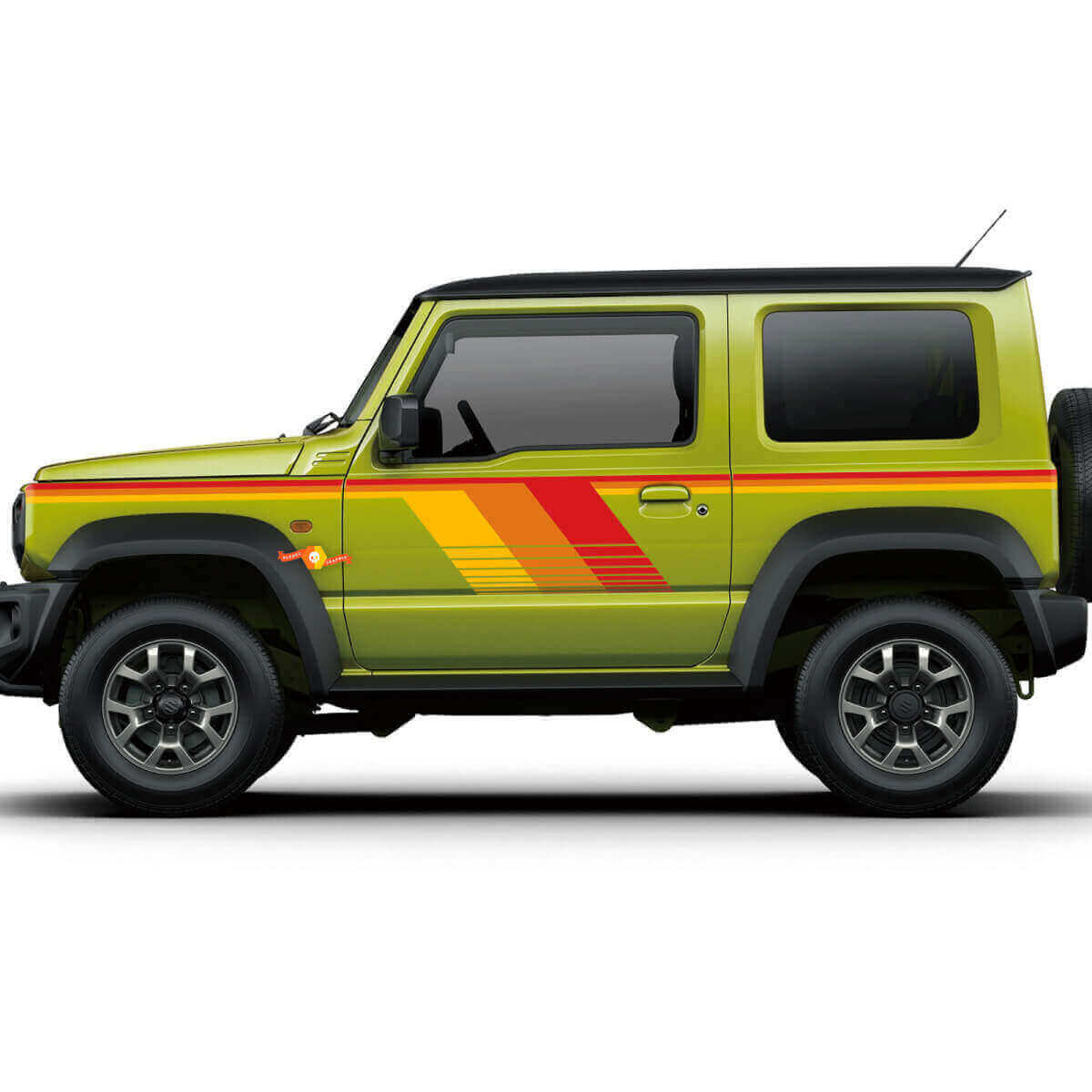 Autocollants graphiques de bandes rétro vintage pour portes latérales 7 pour Suzuki JIMNY Sierra