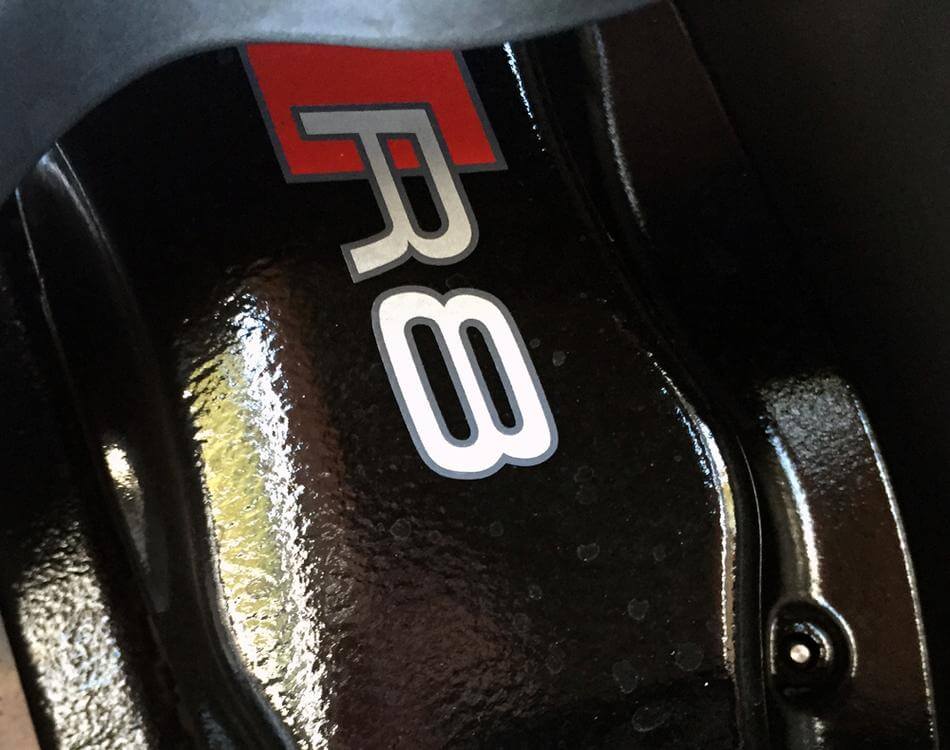 Kit d'autocollants en vinyle logo R8 pour étrier de frein Audi TT A3 A4 S3 Q5 S-line