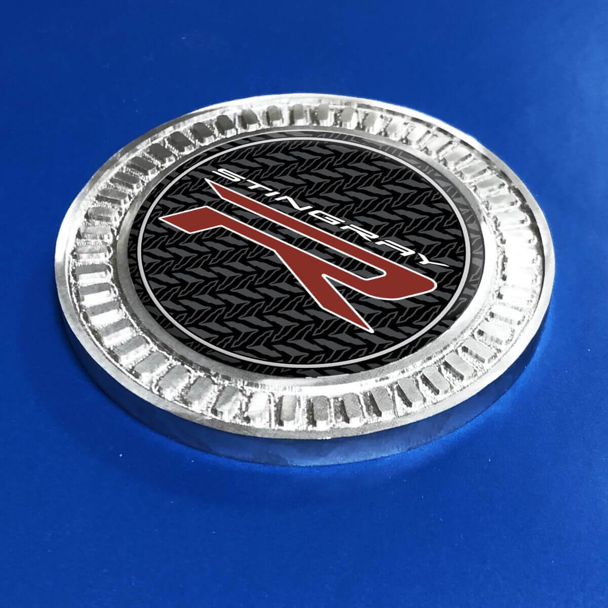 Badge 3D Stingray R Chevrolet Corvette, emblème en métal et aluminium
