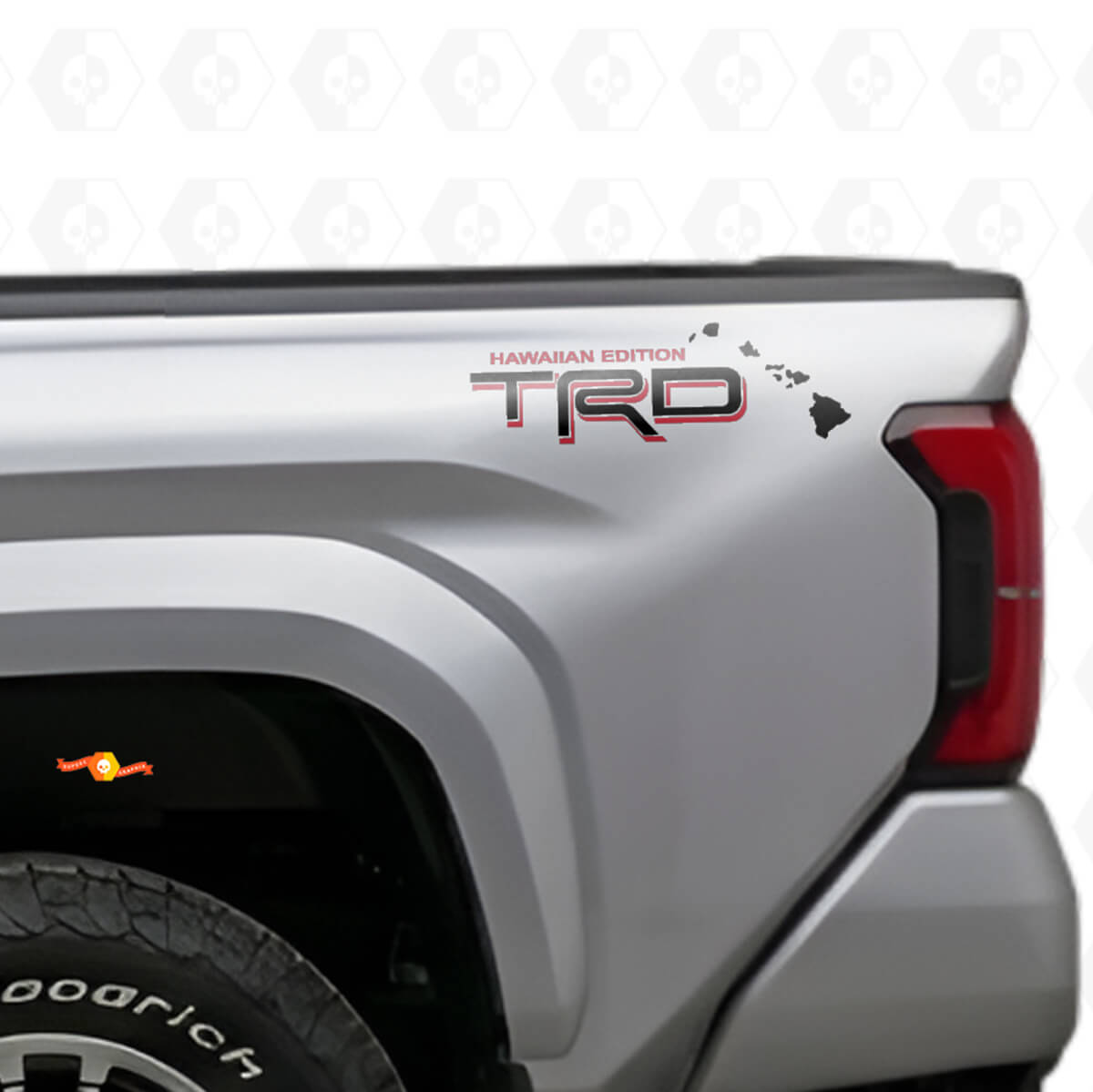 Set d'autocollants latéraux en vinyle édition hawaïenne TRD pour camions Toyota