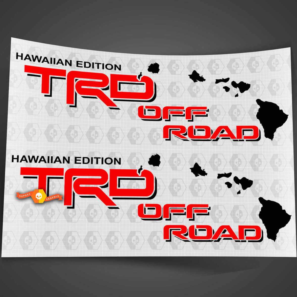 Kit d'autocollants en vinyle pour ailes TRD Off Road Édition Hawaïenne pour camions Toyota