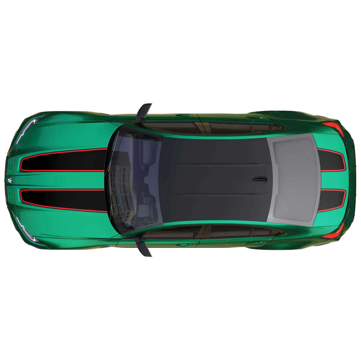 Kit d'autocollants vinyle à double contour pour capot et coffre pour BMW M3 G80 M4 G82 G83