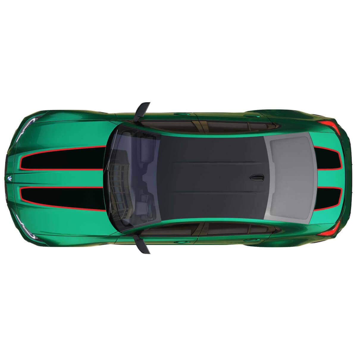 Capot et coffre style CS CSL avec bande de contour pour BMW M4 M3 G82 G83 M Performance autocollant en vinyle
