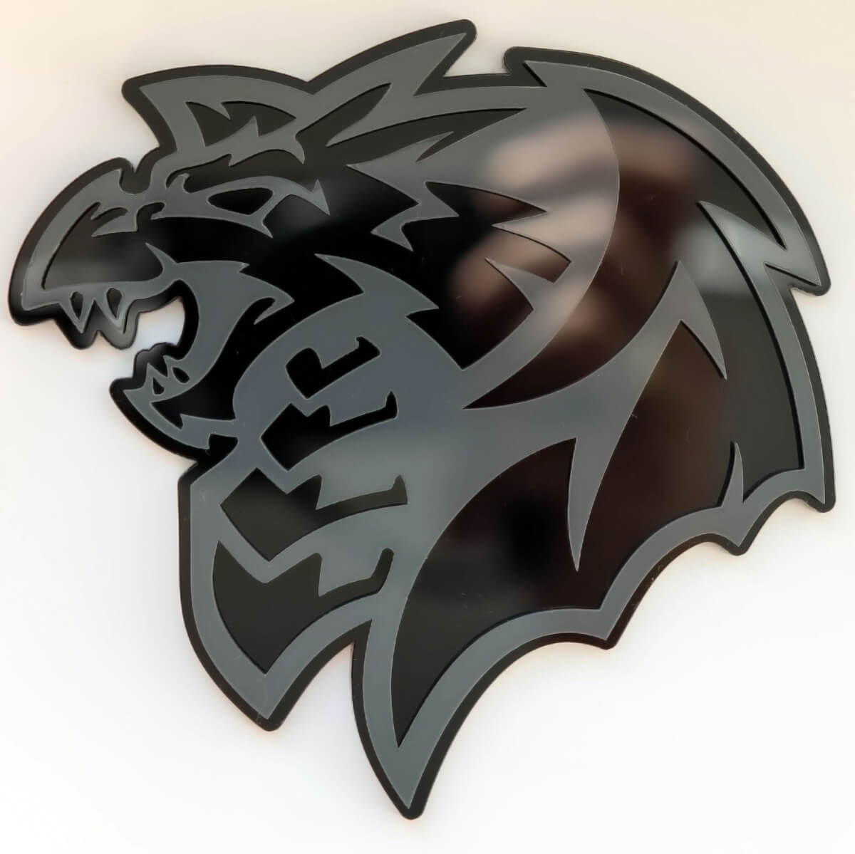 Autocollant Métallique 3D Crâne Squelette Noir Pour Voiture - Badge Décoratif Métal - Ewin24