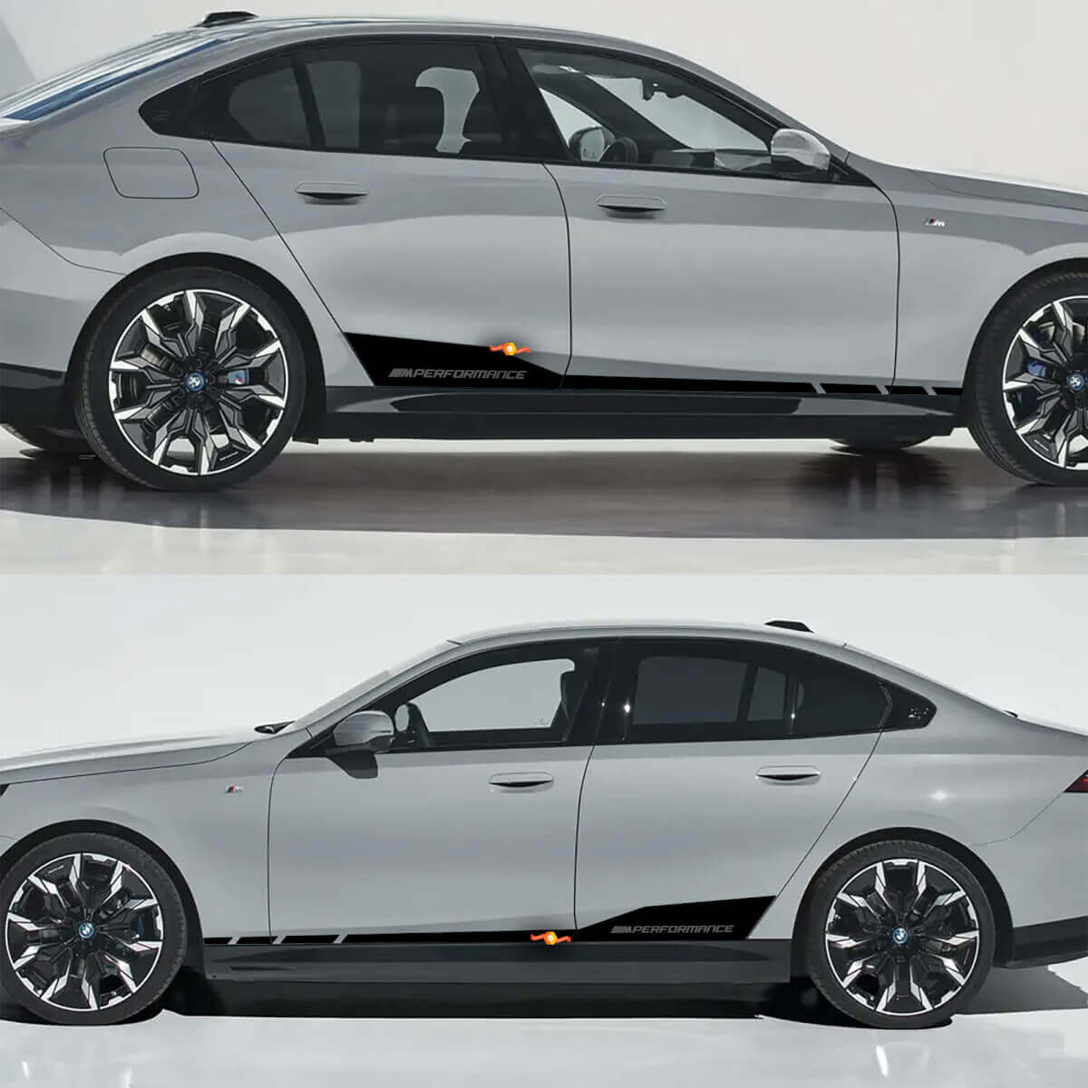 Autocollants M Performance pour jupe latérale adaptés à la BMW Série 5 i5 G60
