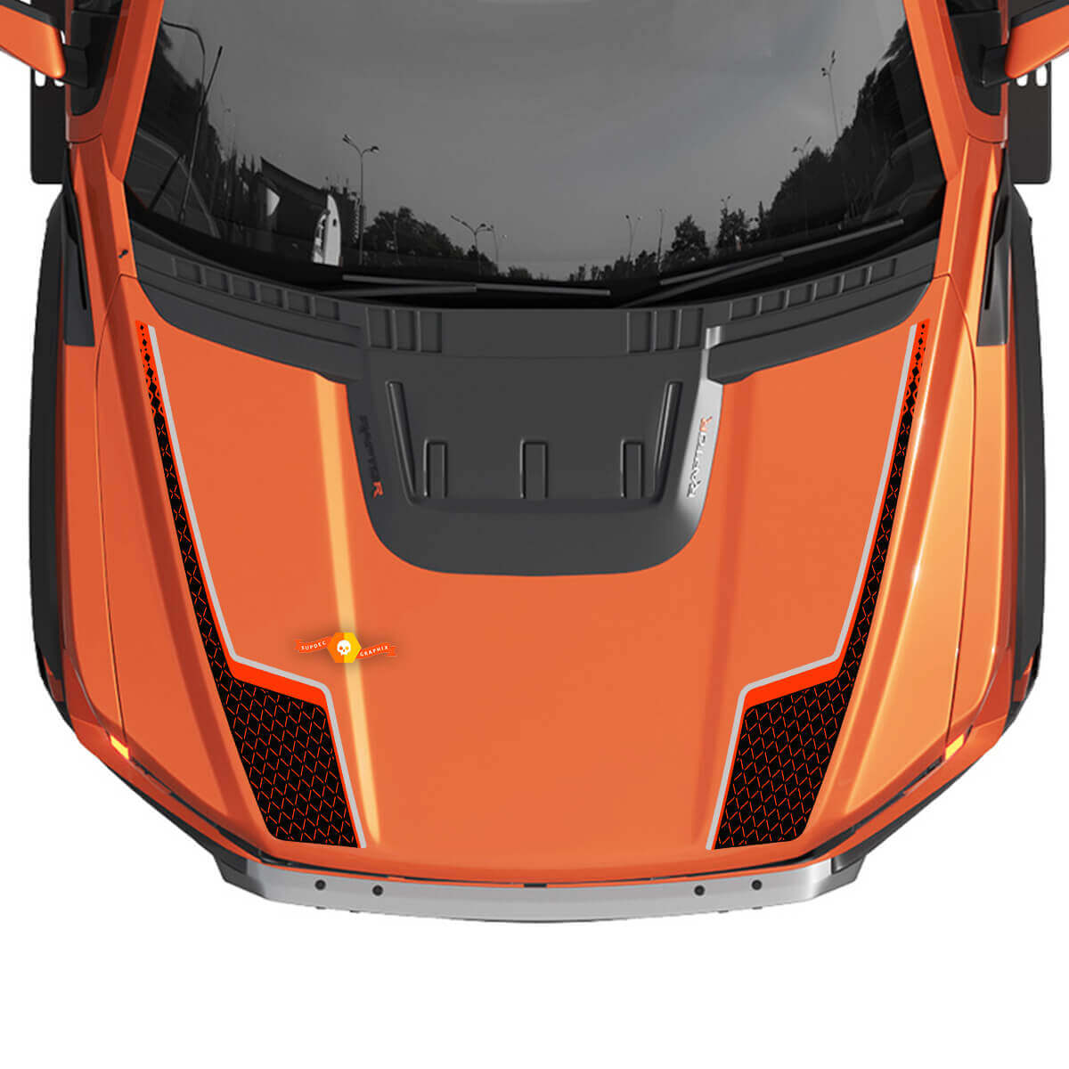 Hood Graphics adapté aux bandes de kit d’autocollants en vinyle Gen3 Ford F150 Raptor
