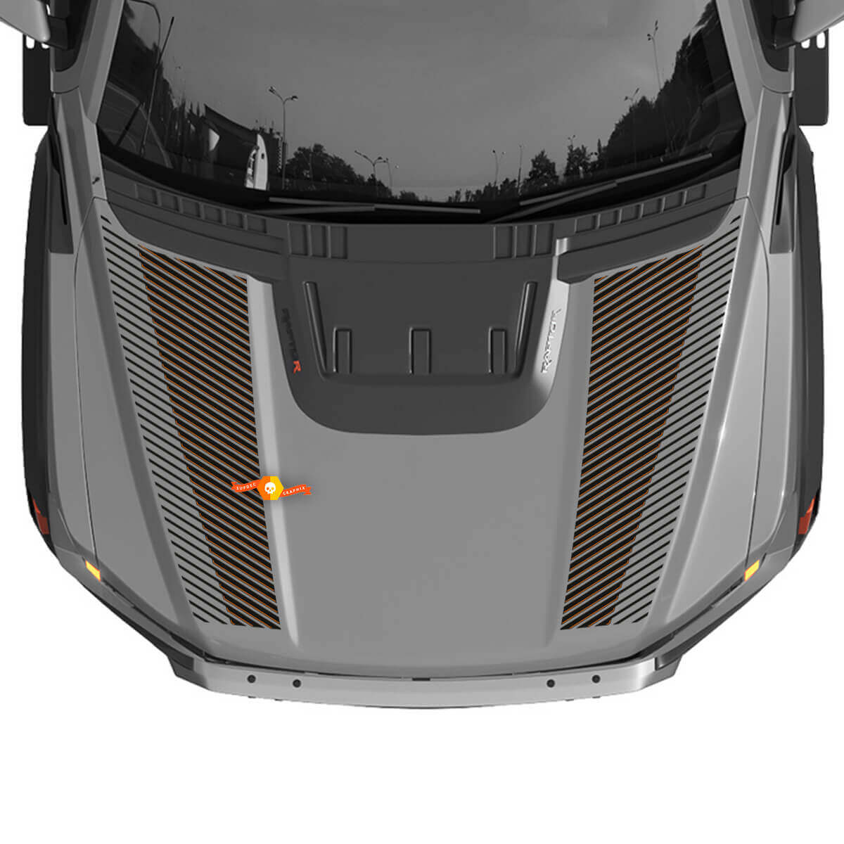 Hood Graphics 2024 Ford F150 Raptor R Autocollant en vinyle 2
