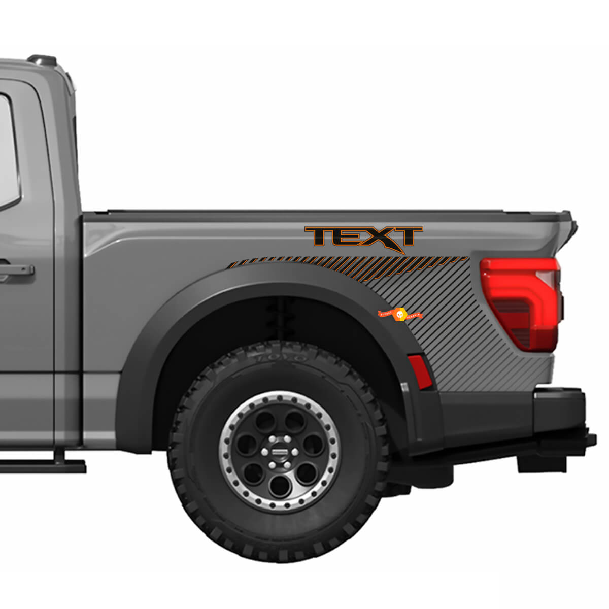 Kit de stickers vinyle bandes latérales de cabine 3 pour Musclecar truck power truck R