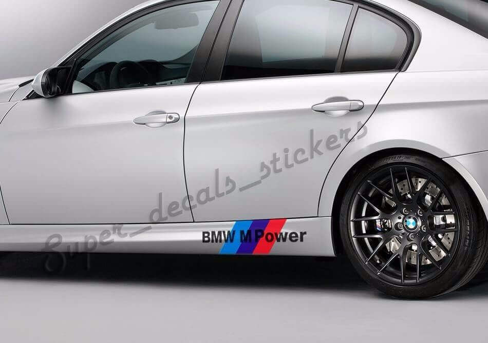Autocollant Vinyle Latéral Style M Power Paire pour BMW