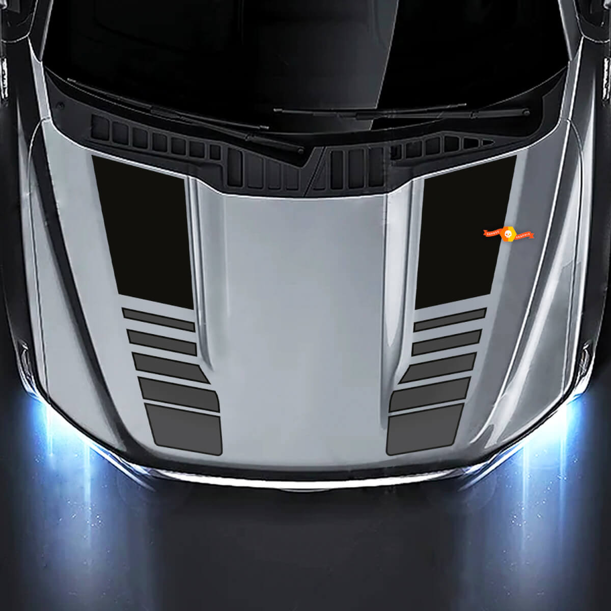 Autocollants à rayures pour capot adaptés aux modèles Ford F-150 XLT Sport STX Platinum Lariat
