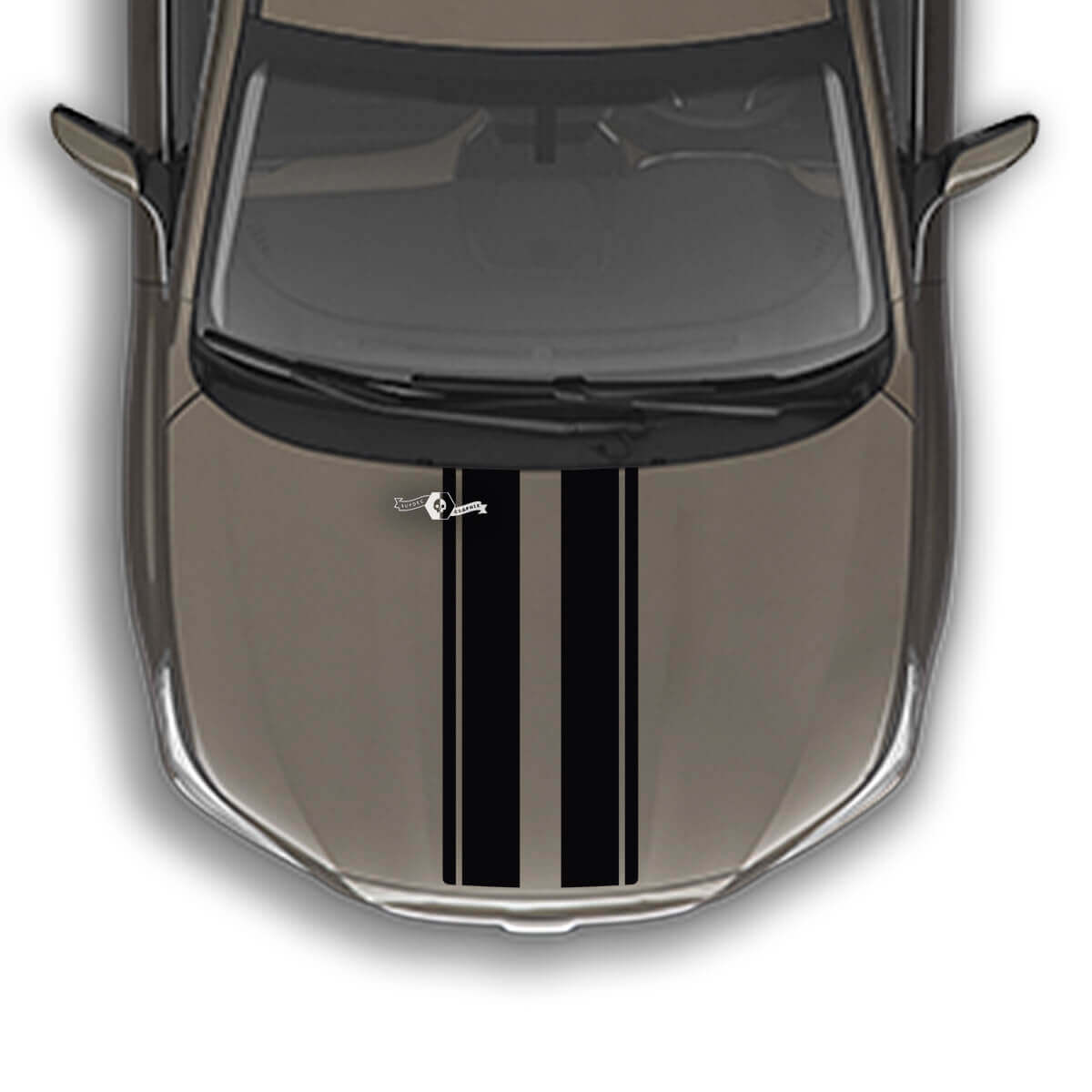 Autocollant graphique en vinyle à double rayures pour capot, adapté à Suba Outback
